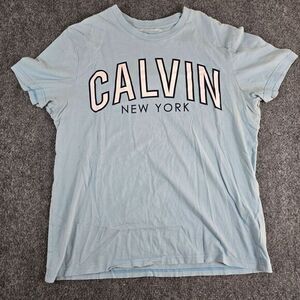 Calvin‎ Klein Blue Retro New York T-shirt medium Clearance sale